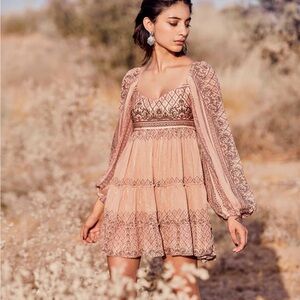 HEMANT & NANDITA Noor tiered mini dress size large